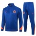 Netherlands Mens Blue Training Presentation Football Tracksuit 2024-25