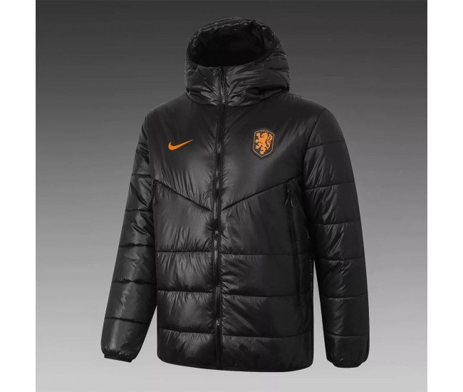Netherlands Training Winter Jacket Black 2020 2021