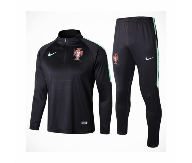 Portugal Team Black Tech Training Soccer Tracksuit 2018/19 - Kids