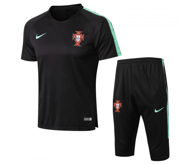 Portugal Team Short Black Tech Training Soccer Tracksuit 2018/19