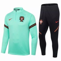 Portugal Team Green Tech Training Soccer Tracksuit 2020 2021