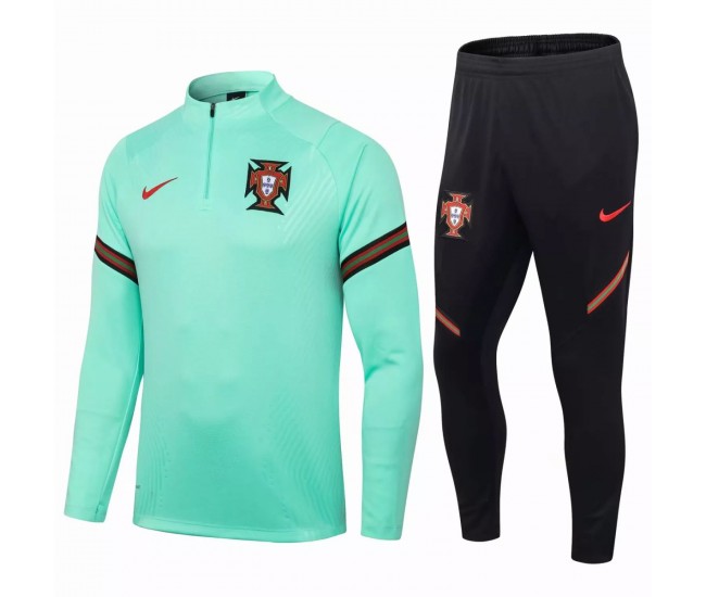 Portugal Team Green Tech Training Soccer Tracksuit 2020 2021