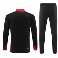 Portugal National Team Mens Black Training Technical Football Tracksuit 23-24
