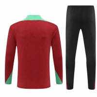 Portugal National Team Mens Red Training Technical Football Tracksuit 23-24