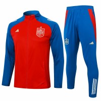 Spain Mens Red Training Presentation Football Tracksuit 24-25