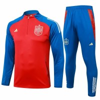 Spain Mens Red Training Technical Football Tracksuit 24-25