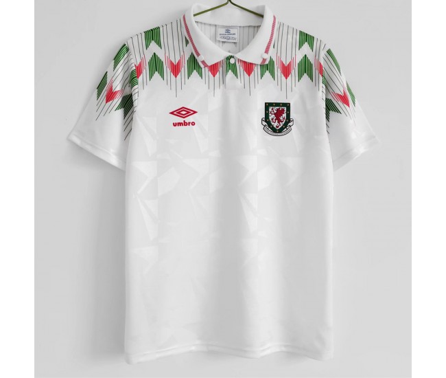 Wales Away Retro Jersey 1990-1992 