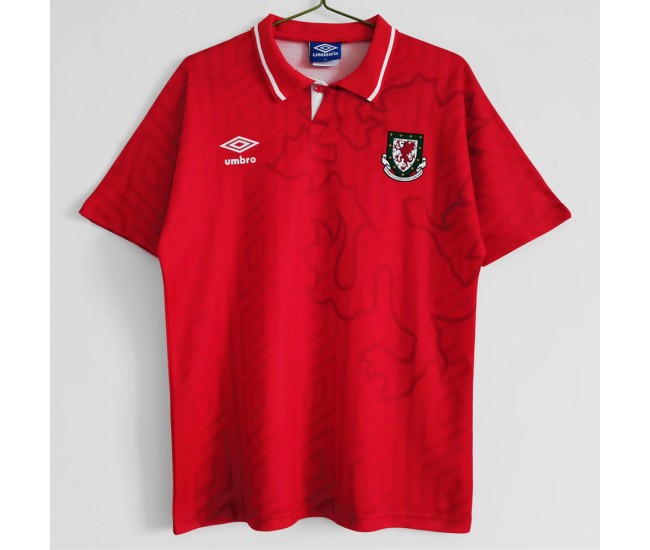 Wales Home Retro Jersey 1992-1994 