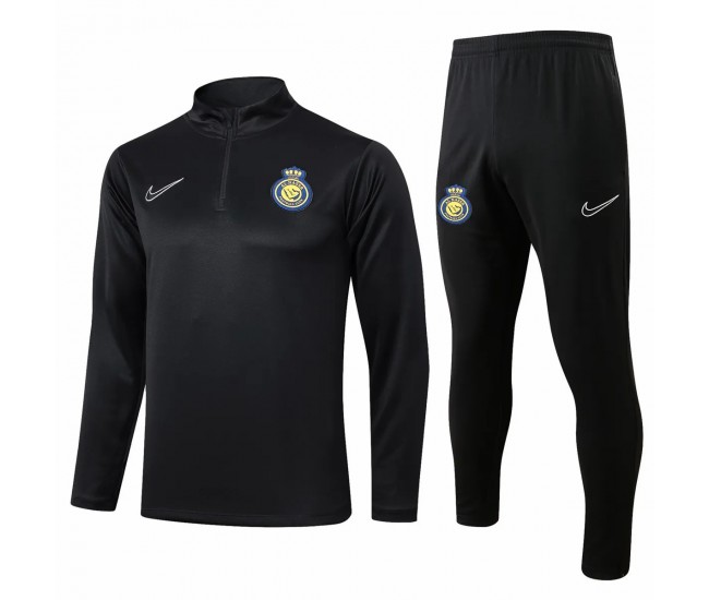 Al Nassr FC Mens Black Training Technical Football Tracksuit 24-25