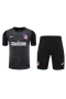 Atlético De Madrid Men Goalkeeper Short  Sleeves Football Kit Black