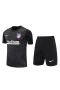 Atlético De Madrid Men Goalkeeper Short  Sleeves Football Kit Black