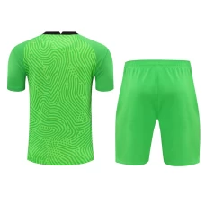 Atlético De Madrid Men Goalkeeper Short  Sleeves Football Kit Green