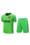 Atlético De Madrid Men Goalkeeper Short  Sleeves Football Kit Green