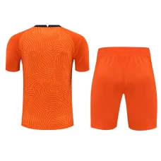 Atlético De Madrid Men Goalkeeper Short  Sleeves Football Kit Orange