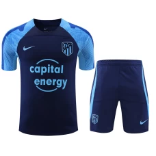 Atlético De Madrid Men Short  Sleeves Football Kit Dark Blue