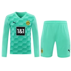 Borussia Dortmund Men Goalkeeper Long Sleeves Football Kit Cyan