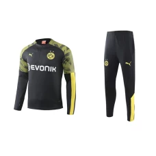 Borussia Dortmund Men Long Sleeves Half Zip Football Kit
