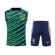 Brazil National Football Team Men Vest Sleeveless Football Kit 2023