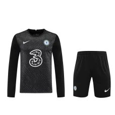 Chelsea FC Men Goalkeeper Long Sleeves Football Kit Black