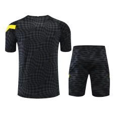 Chelsea FC Men Short Sleeves Football Kit Black 2023
