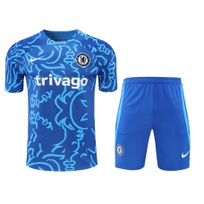Chelsea FC Men Short Sleeves Football Kit Blue 2023
