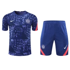 Chelsea FC Men Short Sleeves Football Kit Purple