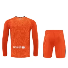 FC Barcelona Men Goalkeeper Long Sleeves Football Kit Orange
