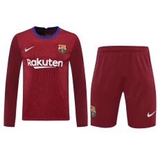 FC Barcelona Men Goalkeeper Long Sleeves Football Kit Wine Red