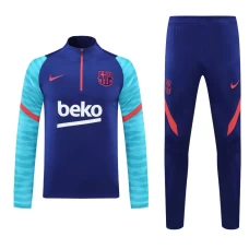 FC Barcelona Men Half Zip Long Sleeves Football Kit