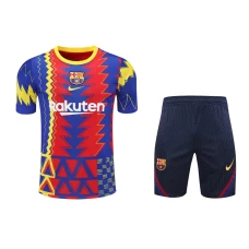 FC Barcelona Men Short Sleeve Football Kit With Zipper Pocket