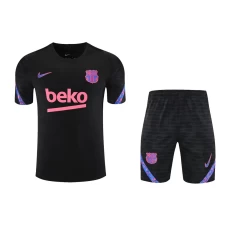 FC Barcelona Men Short Sleeve Football Training Kit Black