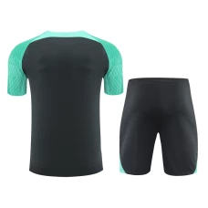 FC Barcelona Men Short Sleeve Football Training Kit Black 2024
