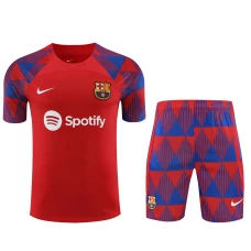FC Barcelona Men Short Sleeves Football Kit Red
