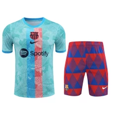 FC Barcelona Men Short Sleeves Football Kit With Zipper Pocket