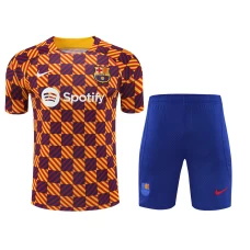 FC Barcelona Men Short Sleeves Football Kit With Zipper Pocket 2024