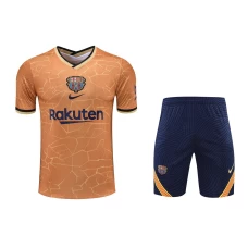 FC Barcelona Men Short Sleeves Football Training Kit With Zipper Pocket