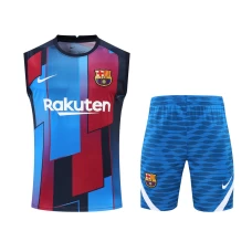 FC Barcelona Men Singlet Sleeveless Football Training Kit