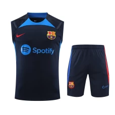 FC Barcelona Men Vest Sleeveless Football Kit Black