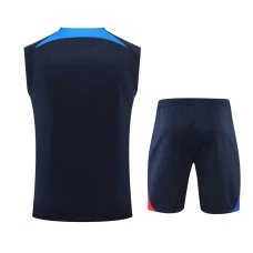 FC Barcelona Men Vest Sleeveless Football Kit Black