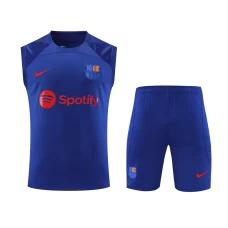 FC Barcelona Men Vest Sleeveless Football Kit Blue