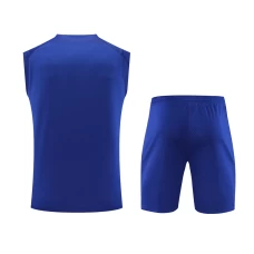 FC Barcelona Men Vest Sleeveless Football Kit Blue