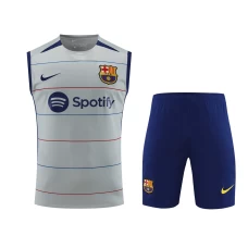 FC Barcelona Men Vest Sleeveless Football Kit With Zipper Pocket 2024
