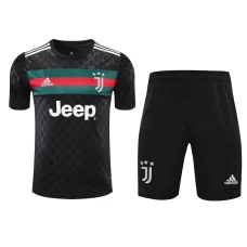 Juventus F Men Short Sleeves Football Kit Black