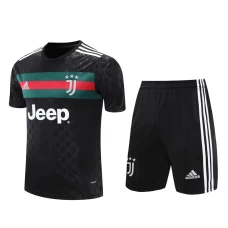 Juventus F Men Short Sleeves Football Kit Black