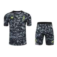 Juventus FC Men Short Sleeves Football Kit Camouflage Gray