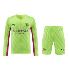 Manchester City FC Men Goalkeeper Long Sleeves Football Kit Green
