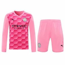 Manchester City FC Men Goalkeeper Long Sleeves Football Kit Pink