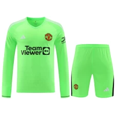 Manchester United FC Men Goalkeeper Long Sleeves Football Kit Green 2024