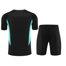Manchester United FC Men Short Sleeve Football Kit Black 2024