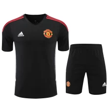 Manchester United FC Men Short Sleeves Football Kit Black
